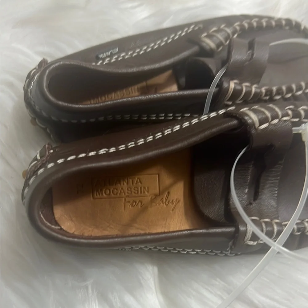 Alanta Moccasin For Babies Size EU 22 US 18-24 Months Brown Leather lining